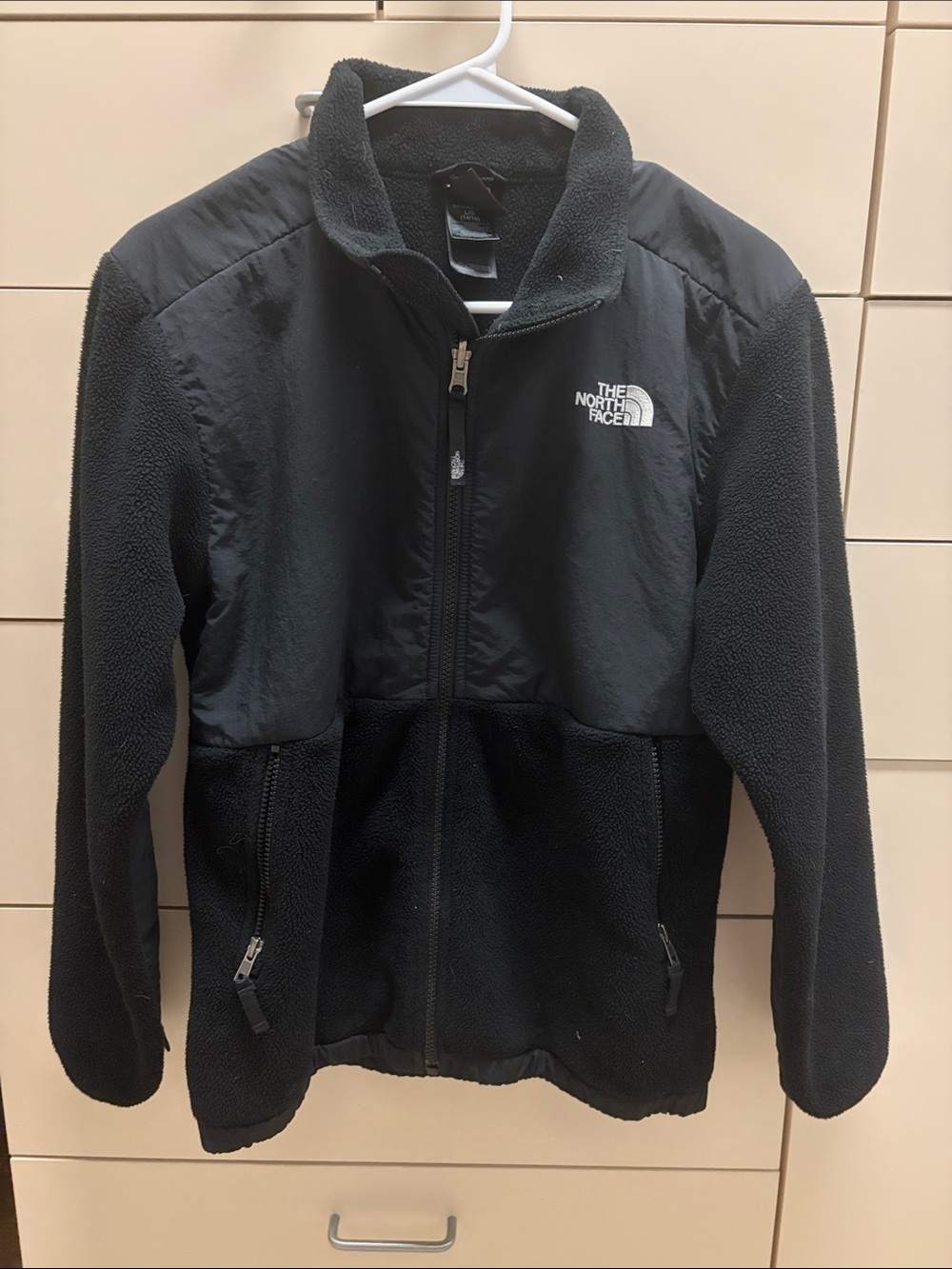 The North Face Denali Fleece Jacket Boys L 14/16 Black Full Zip